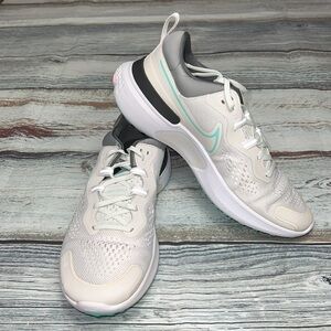 Nike  Men's React Miler 2 Platinum Tint/Dynamic Turquoise-White Size-10